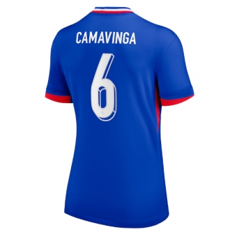 Francia Eduardo Camavinga #6 Maglia Gara Casa Repliche Europei 2024 Donna